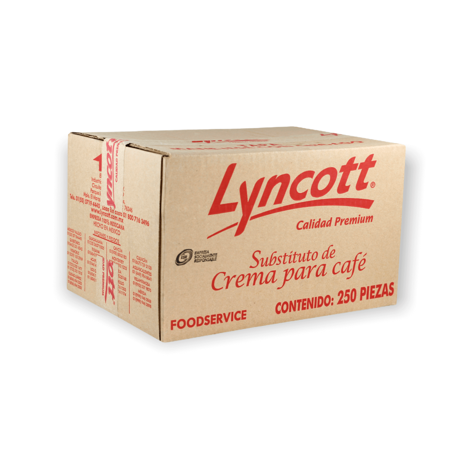 CREMERO LYNCOTT Caja 250pz Tu Bodeguita