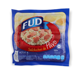 SALCHICHAS DE PAVO 500G FUD