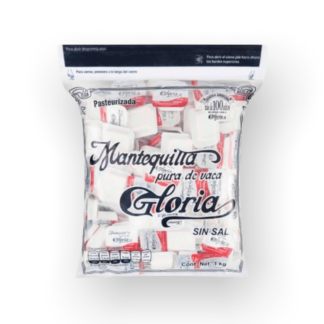 gloria mantequilla porcion 100 pz